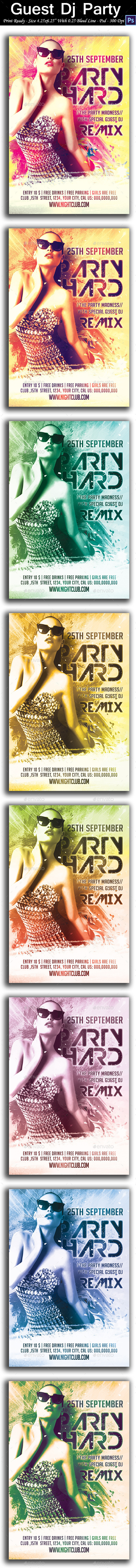 GraphicRiver Guest Dj Party Flyer 8819609 GraphicRiver Guest Dj Party Flyer 8819609