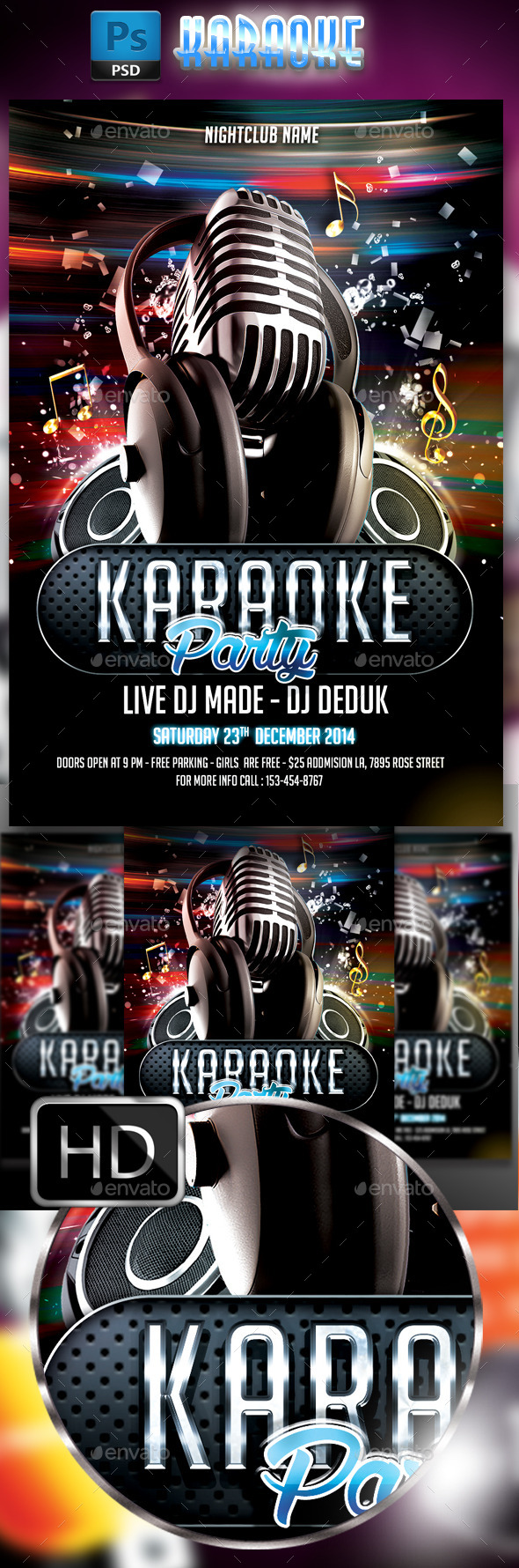 GraphicRiver Karaoke Flyer #3 8819610 GraphicRiver Karaoke Flyer #3 8819610