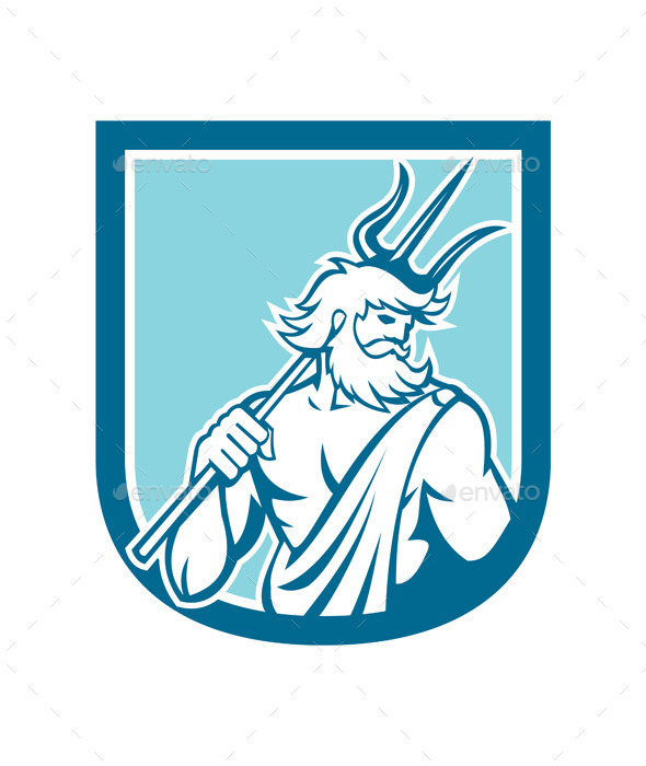 GraphicRiver Neptune Poseidon Trident Shield Retro 8819655 GraphicRiver Neptune Poseidon Trident Shield Retro 8819655