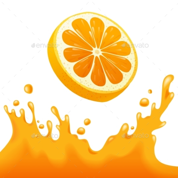 GraphicRiver Orange Juice Splash 8819694 GraphicRiver Orange Juice Splash 8819694