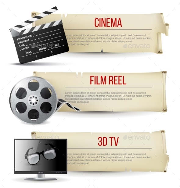 GraphicRiver Cinema Banners 8819703 GraphicRiver Cinema Banners 8819703