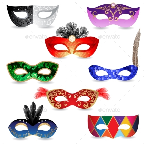 GraphicRiver Bright Carnival Masks Icons 8819869 GraphicRiver Bright Carnival Masks Icons 8819869