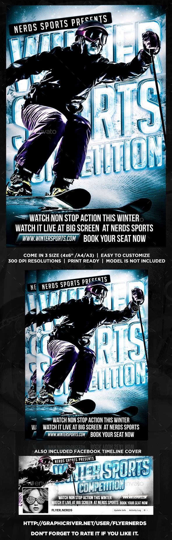GraphicRiver Winter Sports Competition Flyer 8819883 GraphicRiver Winter Sports Competition Flyer 8819883