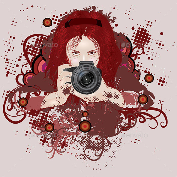 GraphicRiver Photographer Girl 8821864 GraphicRiver Photographer Girl 8821864