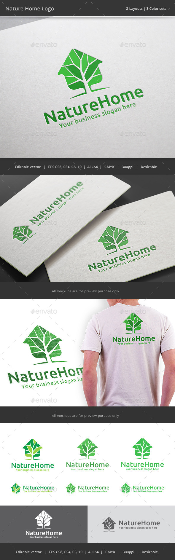 GraphicRiver Nature Home Logo 8821919 GraphicRiver Nature Home Logo 8821919