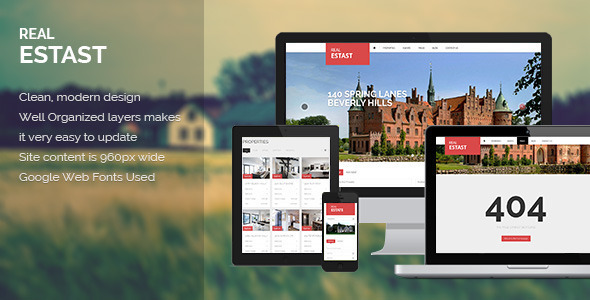 RealEstast - Real Estate PSD Template