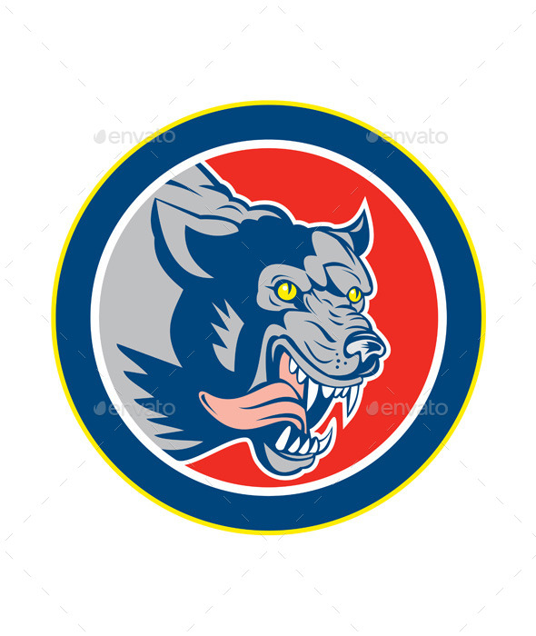 GraphicRiver Angry Wolf Wild Dog Head Circle Retro 8822581 GraphicRiver Angry Wolf Wild Dog Head Circle Retro 8822581