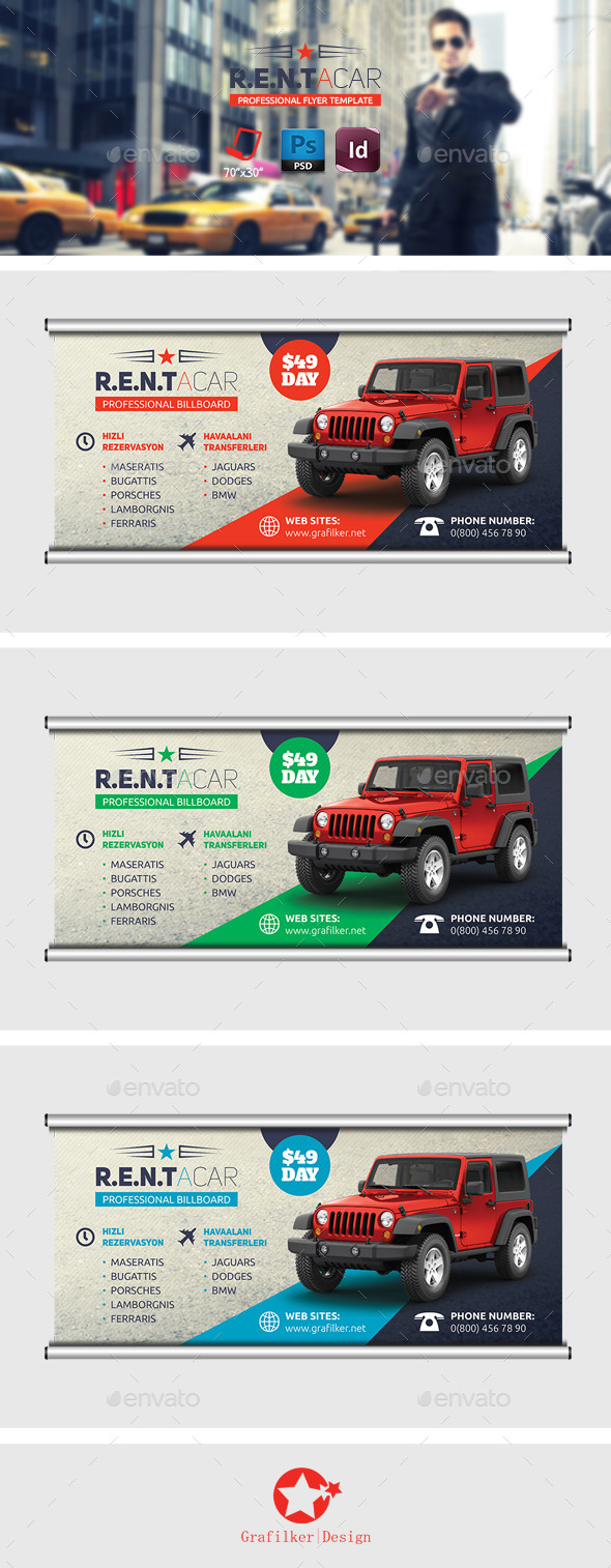 GraphicRiver Rent A Car Billboard Templates 8822582 GraphicRiver Rent A Car Billboard Templates 8822582