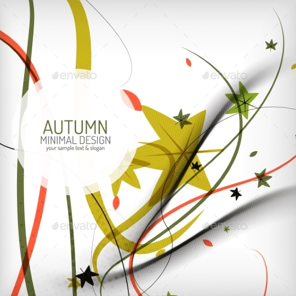 GraphicRiver Autumn Floral Wave on White Background 8822684 GraphicRiver Autumn Floral Wave on White Background 8822684