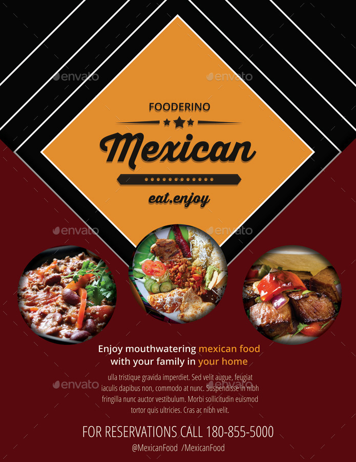 Mexican Restaurant Promotion Flyers by totopc | GraphicRiver