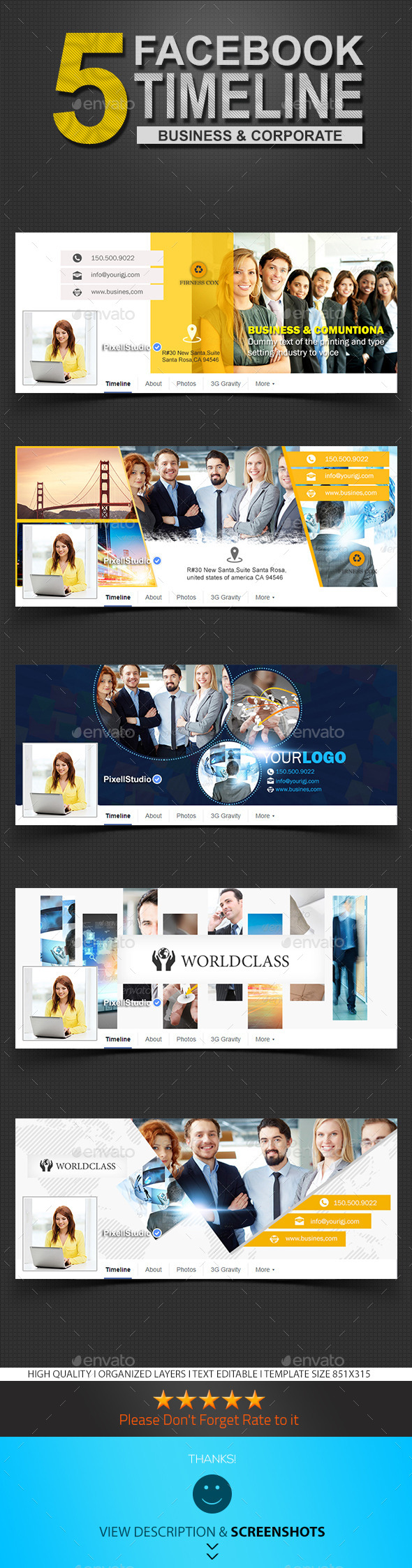 GraphicRiver Corporate Facebook Timeline Covers Template 8823400 GraphicRiver Corporate Facebook Timeline Covers Template 8823400