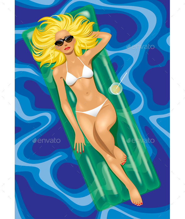 GraphicRiver Girl in a Pool 8823540 GraphicRiver Girl in a Pool 8823540