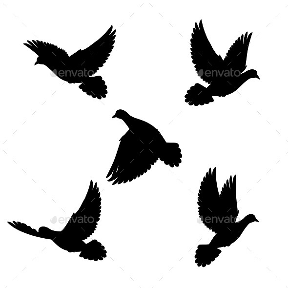 GraphicRiver Set Doves 8823921 GraphicRiver Set Doves 8823921
