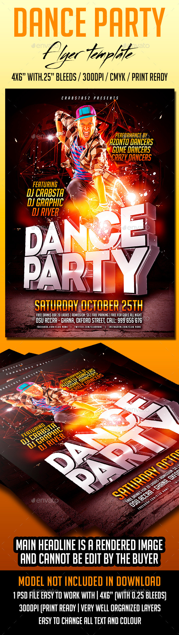 GraphicRiver Dance Party Flyer Template 8824400 GraphicRiver Dance Party Flyer Template 8824400