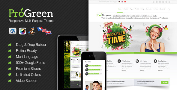 ProGreen - Retina Responsive Multi-Purpose Theme