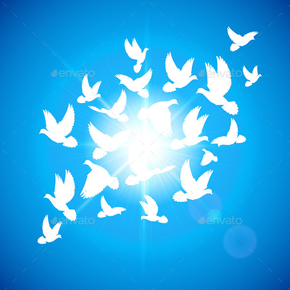 GraphicRiver Set Doves 8824427 GraphicRiver Set Doves 8824427