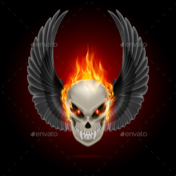 GraphicRiver Flaming Mutant Skull 8824874 GraphicRiver Flaming Mutant Skull 8824874