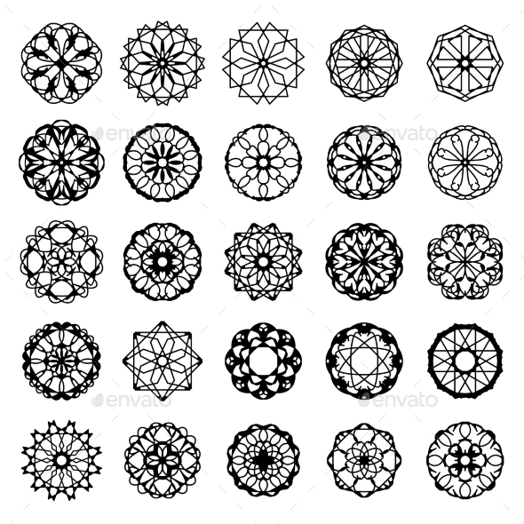 GraphicRiver Round Ornament Set 8825144 GraphicRiver Round Ornament Set 8825144