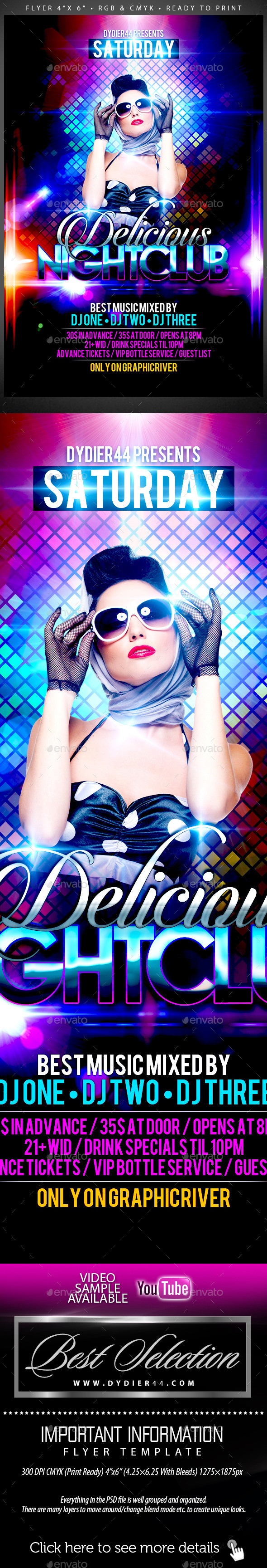 GraphicRiver Delicious Nightclub Flyer Template 4x6 8825772 GraphicRiver Delicious Nightclub Flyer Template 4x6 8825772