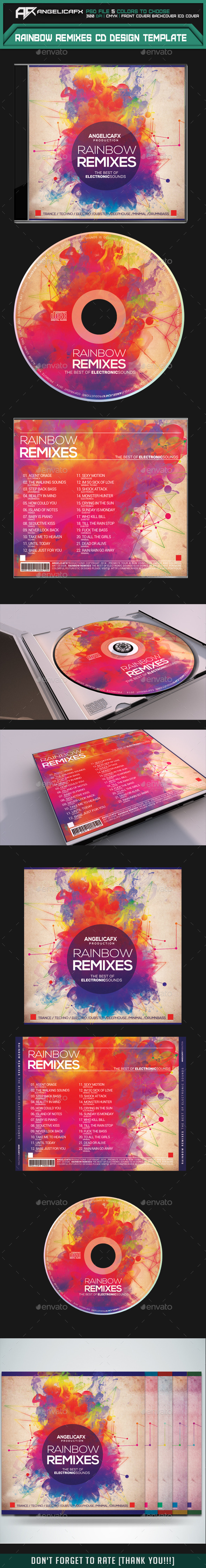 GraphicRiver Rainbow Remixes CD Design Template 8826181 GraphicRiver Rainbow Remixes CD Design Template 8826181