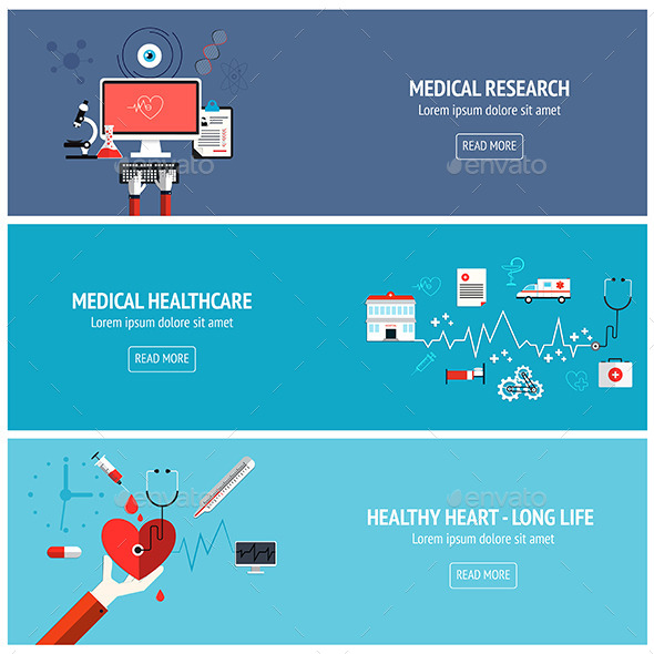 GraphicRiver Flat Designed Medical Banners 8827364 GraphicRiver Flat Designed Medical Banners 8827364