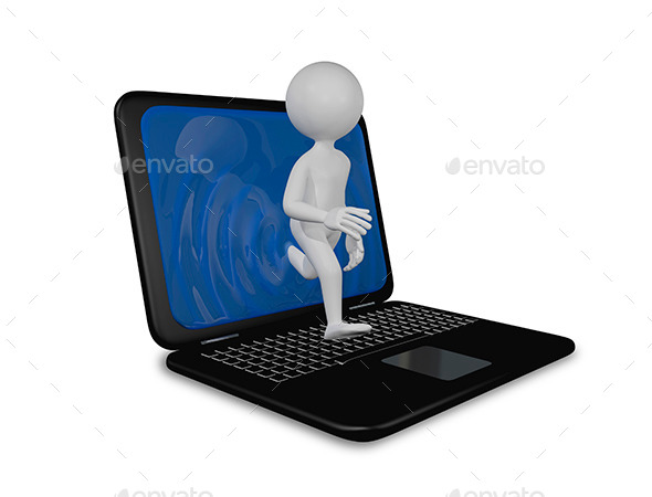 GraphicRiver Man Walking Out of the Screen 8828114 GraphicRiver Man Walking Out of the Screen 8828114