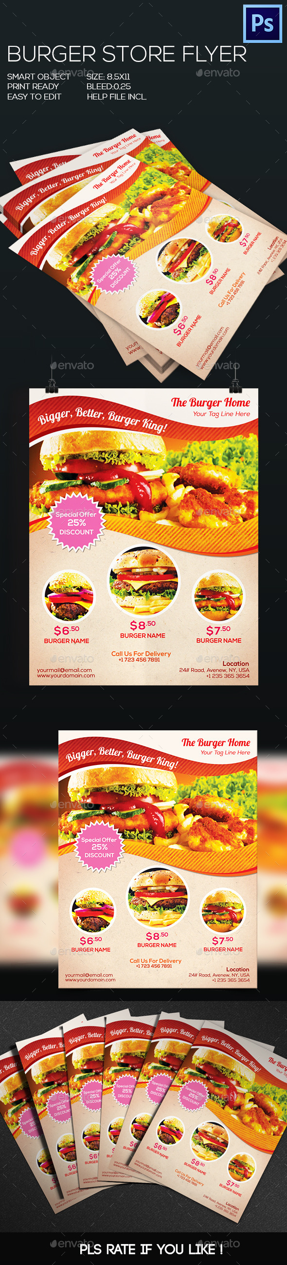 Contoh Gambar Burger Flyer » Tinkytyler.org - Stock Photos 