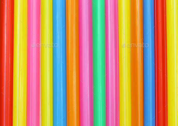 Drinking straw colorful abstract background