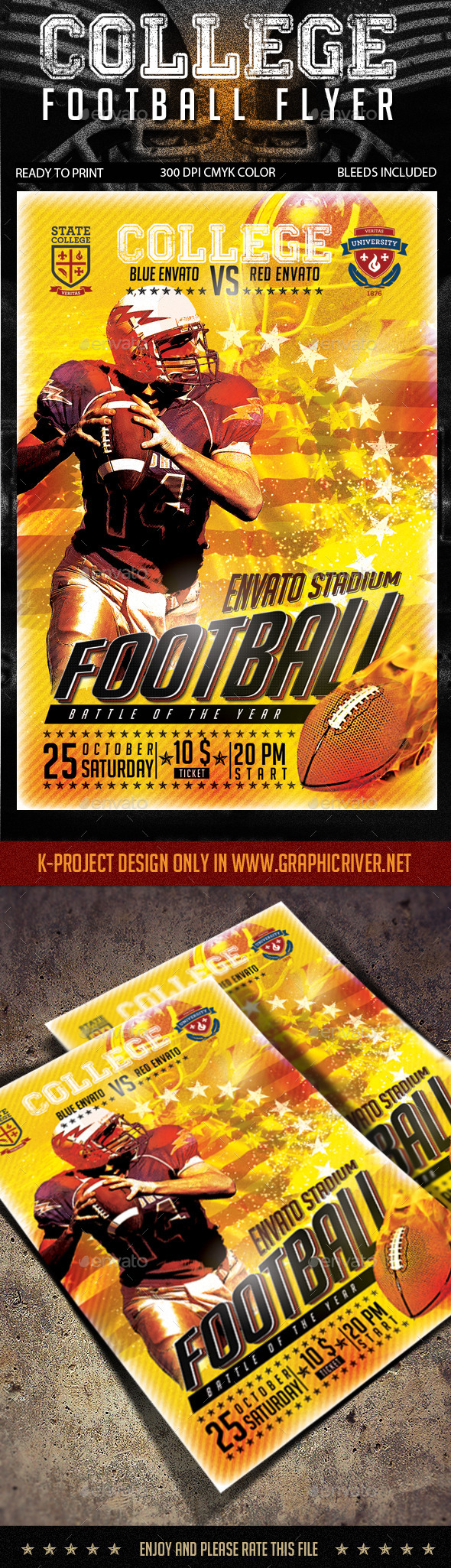 GraphicRiver College Football Flyer 8830118 GraphicRiver College Football Flyer 8830118