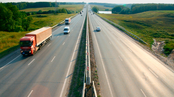 Cars Traveling On The Highway 2 Cars Traveling On The Highway 2