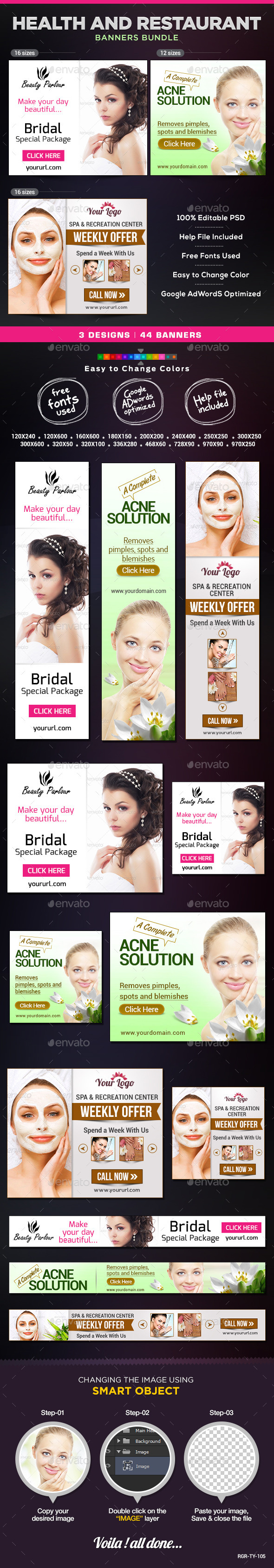GraphicRiver Health and Beauty Banner Bundle 3 Sets 8830789 GraphicRiver Health and Beauty Banner Bundle 3 Sets 8830789