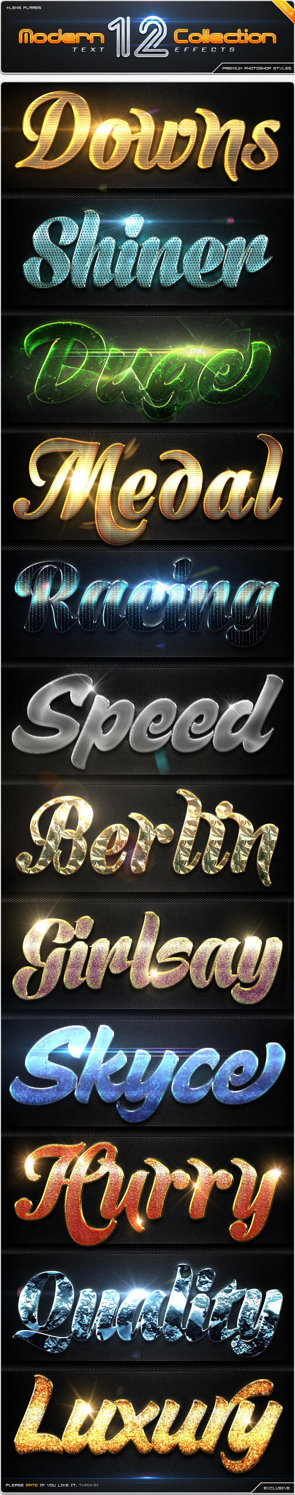 GraphicRiver 12 Modern Collection Text Effect Styles Vol.3 8833021 GraphicRiver 12 Modern Collection Text Effect Styles Vol.3 8833021