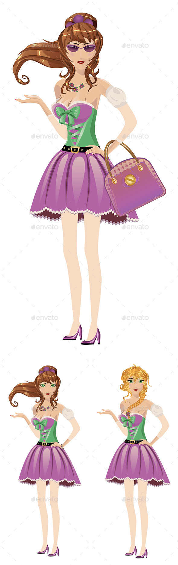 GraphicRiver Girl in Spring Dress 8834122 GraphicRiver Girl in Spring Dress 8834122