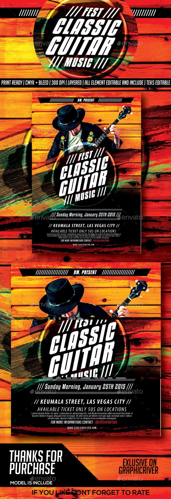 GraphicRiver Classical Guitar Festival Music Flyer 8819881 GraphicRiver Classical Guitar Festival Music Flyer 8819881