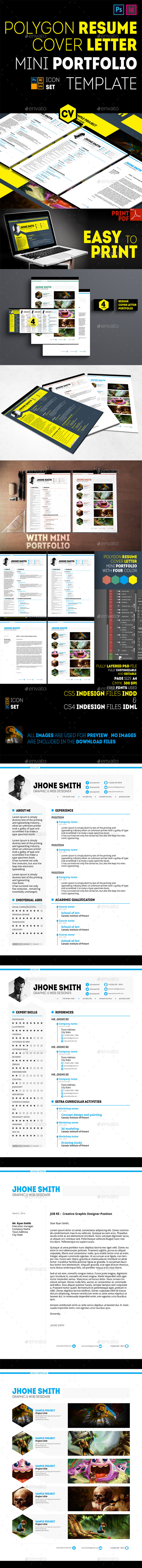 GraphicRiver Polygon Resume 8826783 GraphicRiver Polygon Resume 8826783