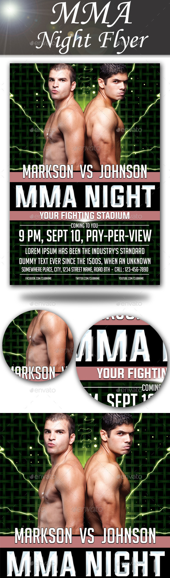 GraphicRiver MMA Night Flyer 8836226 GraphicRiver MMA Night Flyer 8836226