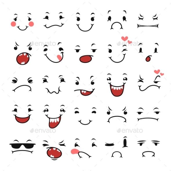 GraphicRiver Doodle Facial Expressions Set For Humor Design 8838010 GraphicRiver Doodle Facial Expressions Set For Humor Design 8838010