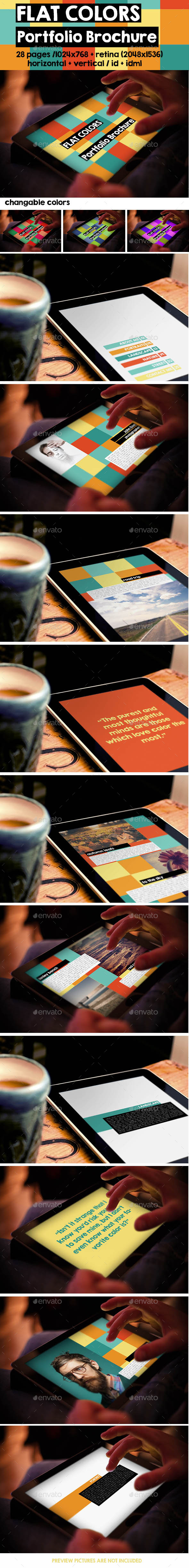iPad & Tablet Flat Colors Portfolio Brochure iPad & Tablet Flat Colors Portfolio Brochure