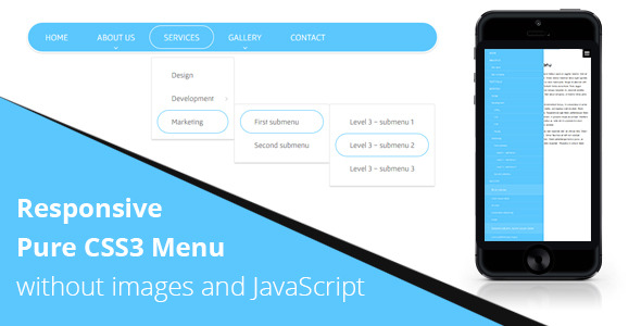 Responsive CSS3 Menu without JS Responsive CSS3 Menu without JS