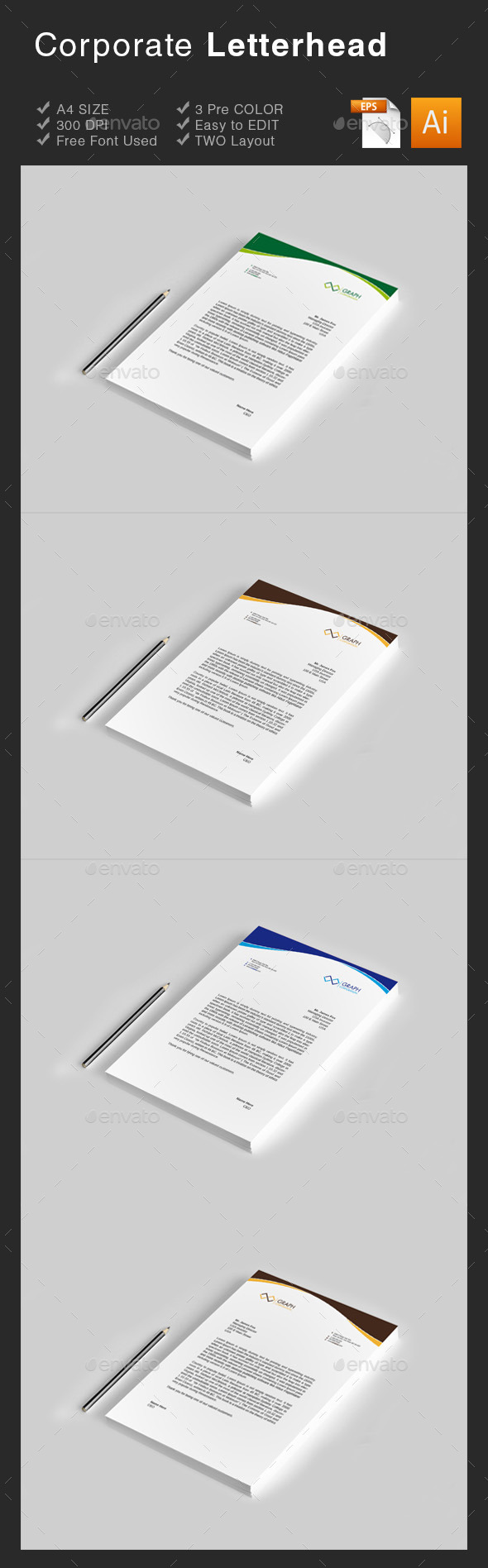 GraphicRiver Corporate Letterhead 8840266 GraphicRiver Corporate Letterhead 8840266