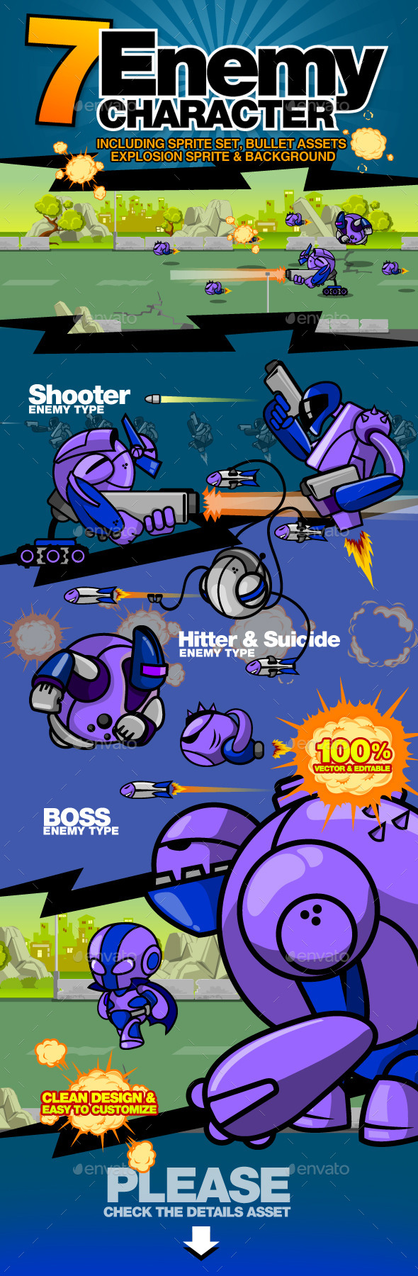 GraphicRiver 7 Enemy Character Set 8842381 GraphicRiver 7 Enemy Character Set 8842381
