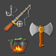 Viking Inspired Realistic Icons. Viking Inspired Realistic Icons. - GraphicRiver Item for Sale