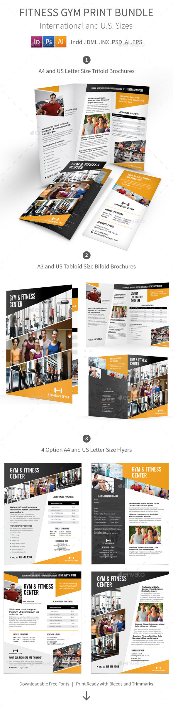 GraphicRiver Fitness Gym Print Bundle 8844134 GraphicRiver Fitness Gym Print Bundle 8844134