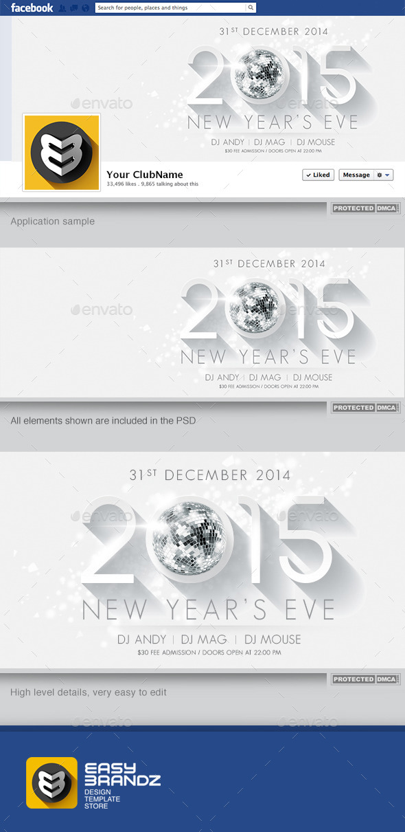 2015 New Year's Facebook Timeline - Facebook Timeline Covers Social Media