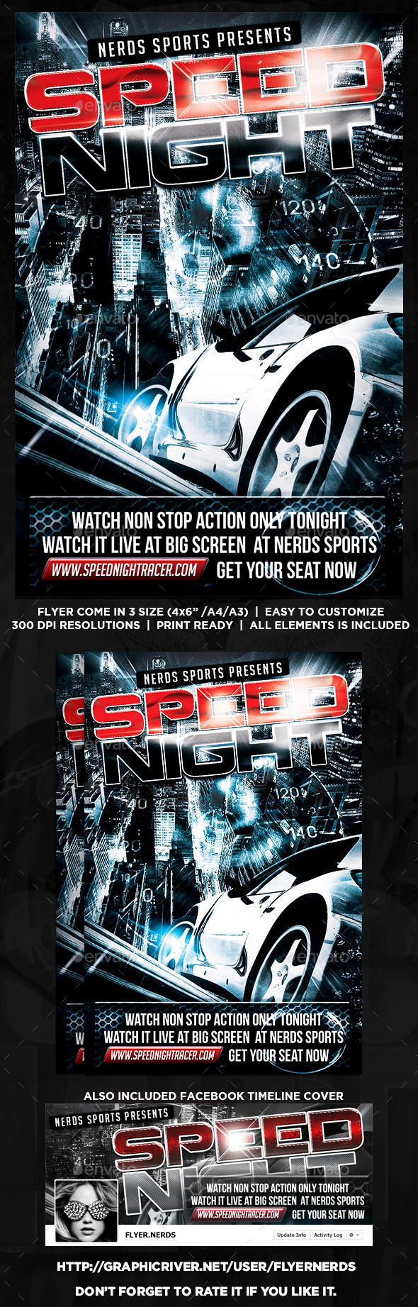 GraphicRiver Speed Night Car Competition Flyer 8834577 GraphicRiver Speed Night Car Competition Flyer 8834577