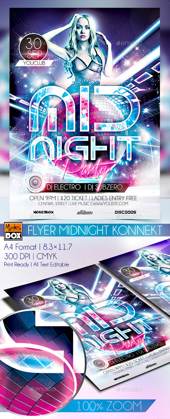 GraphicRiver Flyer Midnight Konnekt 8847234 GraphicRiver Flyer Midnight Konnekt 8847234