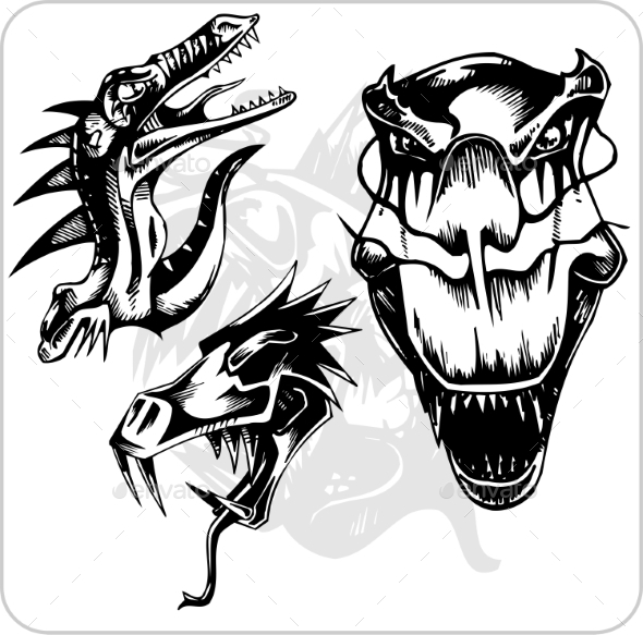 GraphicRiver Aggressive Dragon Set 8847346 GraphicRiver Aggressive Dragon Set 8847346