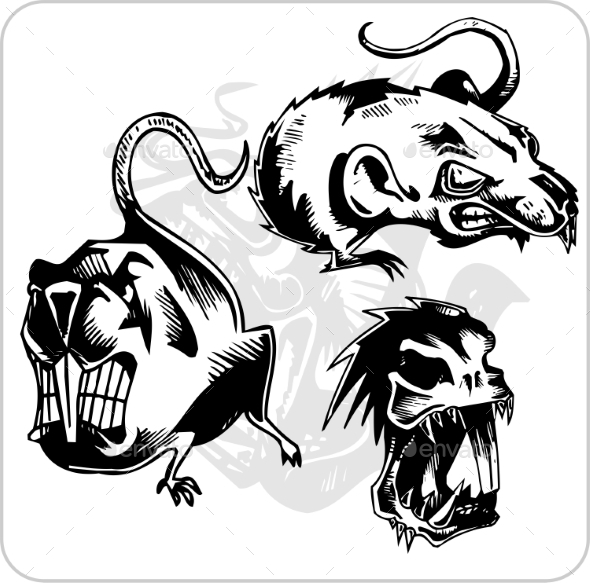 GraphicRiver Aggressive Rat Set 8847352 GraphicRiver Aggressive Rat Set 8847352