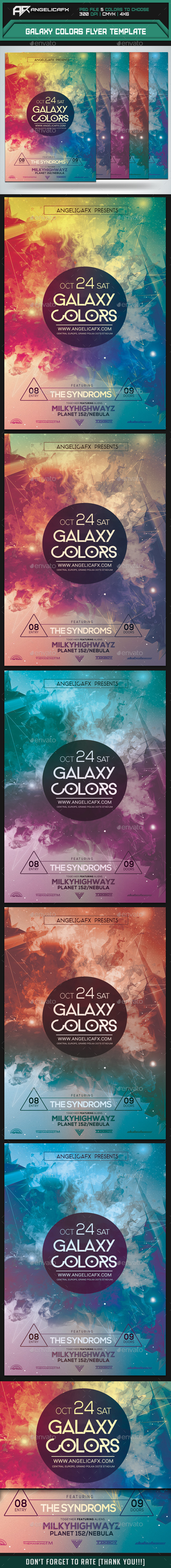 Galaxy Colors Flyer Template Galaxy Colors Flyer Template
