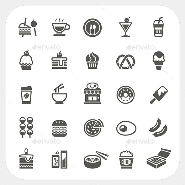 GraphicRiver Food and Beverage Icons Set 8849834 GraphicRiver Food and Beverage Icons Set 8849834
